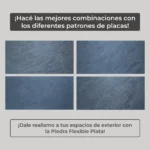 Piedra Flexible Natural 61x122 cm Plata Piedrafina Pack x10 - Imagen 2