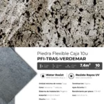 Piedra Flexible Traslúcida 61x122 cm Verde Mar Piedrafina Pack x10 - Imagen 4