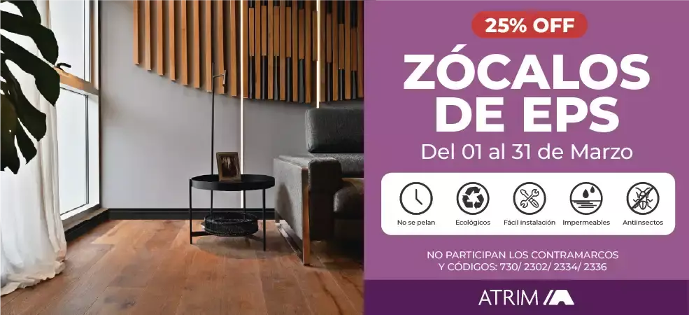 Promo Zócalos Atrim 25% OFF Guala